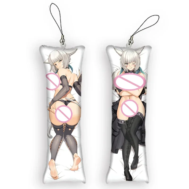 

New Pattern Dakimakura Mini Anime Final Fantasy Neon Double-Sided Printed Small Pillow Pendant Cute Keychain Bag Ornament