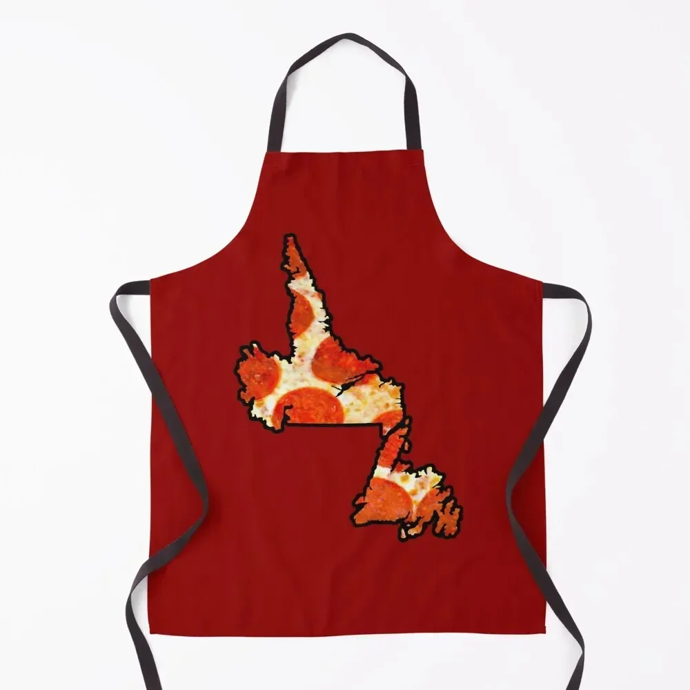 

Newfoundland and Labrador Canada Pepperoni Pizza Apron with personal logo Customizable Christmas gift Bib For Kitchen Apron