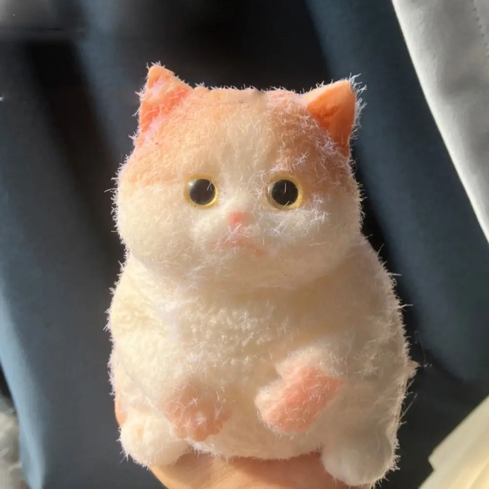 Nouveauté : Mini chat anti-stress à rebond lent, en forme de dessin animé, simulation animale, doux et compressible