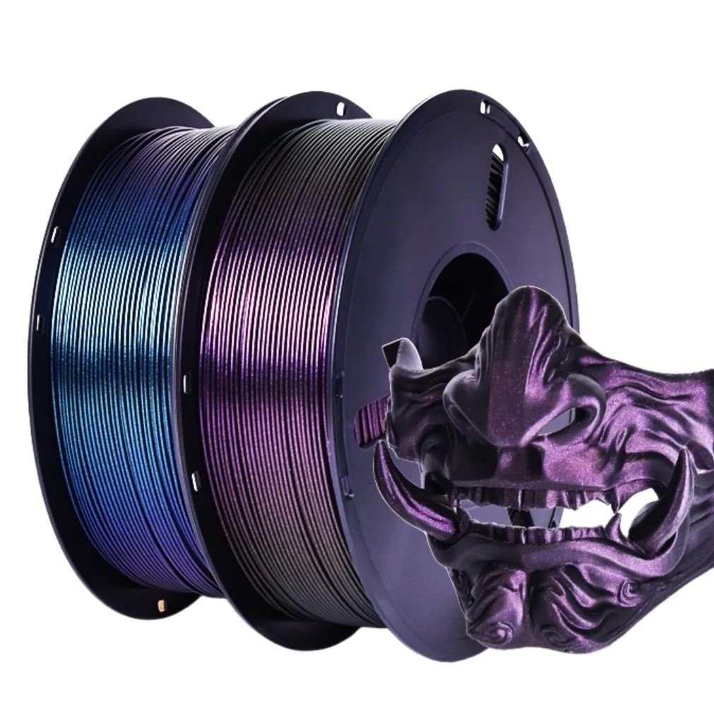 

3D Printer Filament Glitter PLA 1.75mm 1KG 500G 250G Sublimation Filament Magic Shiny PLA+ 3D Filamento Color Change Blue Green