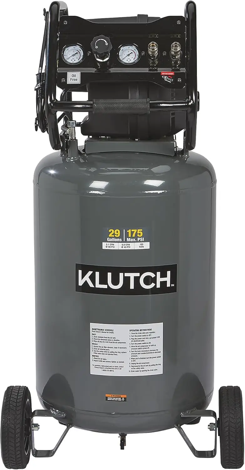 

29-галлонный воздушный компрессор, 2,5 л.с., 120 В, 175 PSI