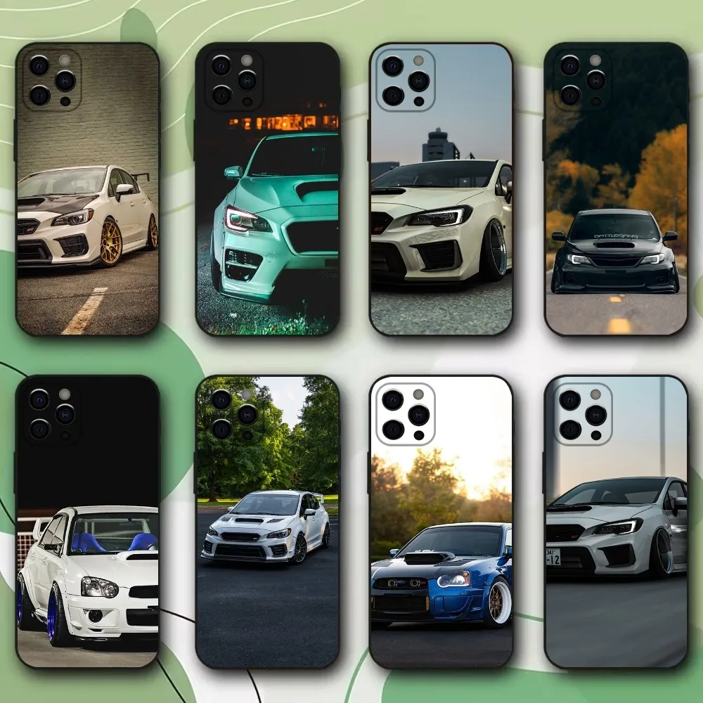 Japan S-Subaru car Phone Case For iPhone 16,15,14,13,12,11,Pro,X,XS,Max,XR,Plus,Mini Soft Black Cover