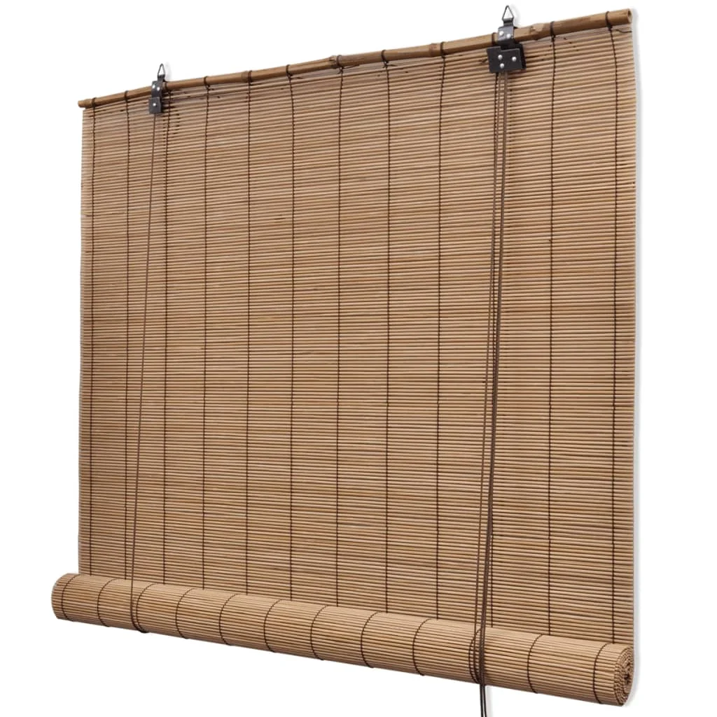 Braunes Bambus-Rollo 80x160cm, Verdunkelungsvorhänge für Schlafzimmer, Balkon, Fenster, Heimdekoration
