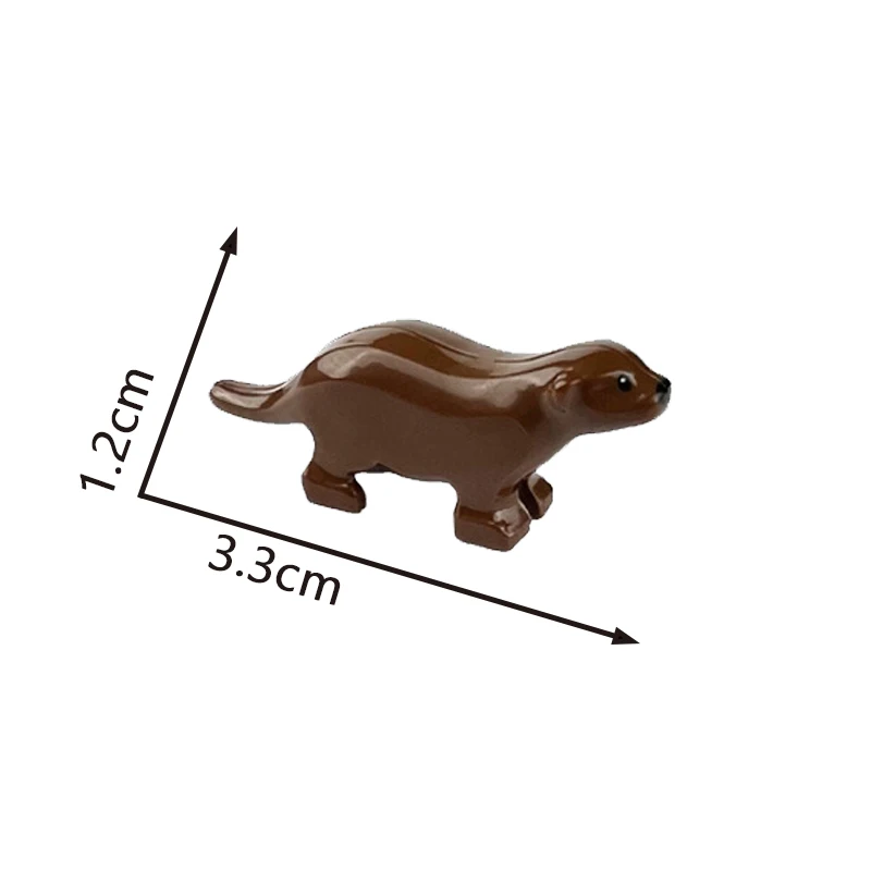 Assemble Toys building blocks skunk mephitine otter bank beaver aquatic mammal animals MOC children Model Kids DIY 5pcs