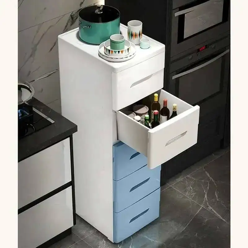 

Мебель, современный выдвижной бытовой пластиковый многослойный шкаф для ванной комнаты, простые шкафы для хранения на балконе для дома