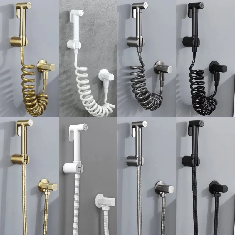 

Brass Handheld Toilet Bidet Sprayer Bath Accessories Black Bidet Faucet for Bathroom Sprayer Shower Head Self Cleaning White