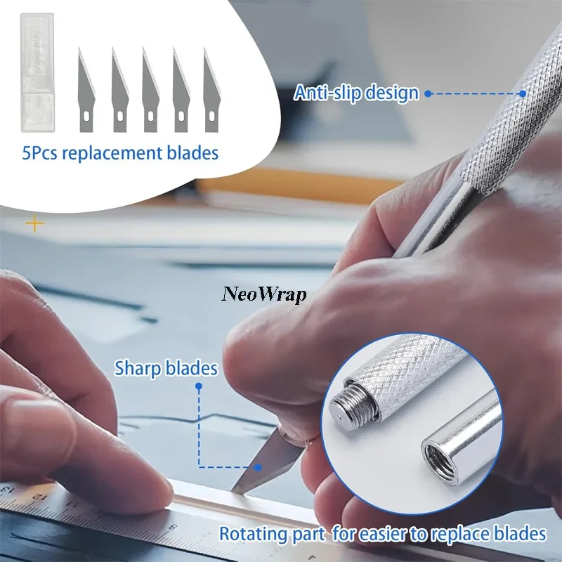 Professional Vinyl Wrap Tool Kit: Carbon Fiber Felt Squeegee, Micro Scraper & Hobby Knife for Car Window Tinting DIY Application image 5