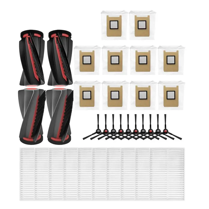 

【ADORN】Compatible For Eufy Omni C28 Vacuum Cleaner Parts Main Side Brush Filter Dust Bag Accessories Replacement Parts