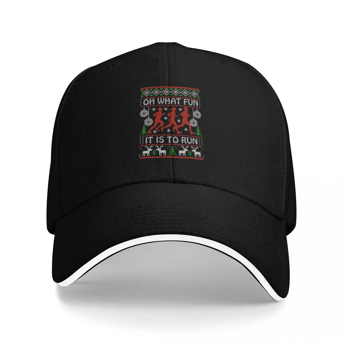 

Christmas gift idea for runners oh what fun it is to run Baseball Cap New In The Hat western Hat cute Mens Women's