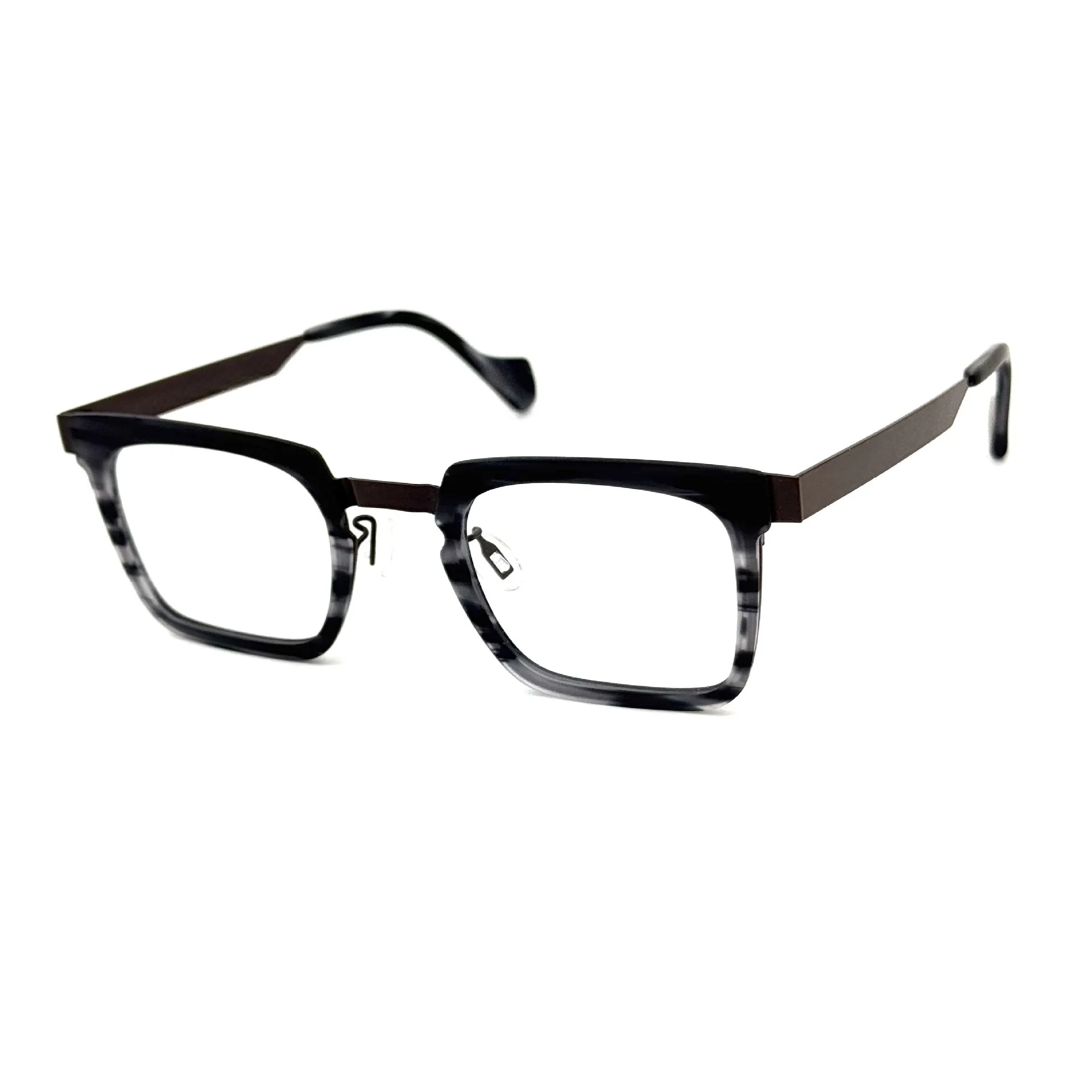 Belight Optical France Design خلات رفيعة مع تيتانيوم على شكل مربع من الفولاذ المقاوم للصدأ مع خلات OSVALDO