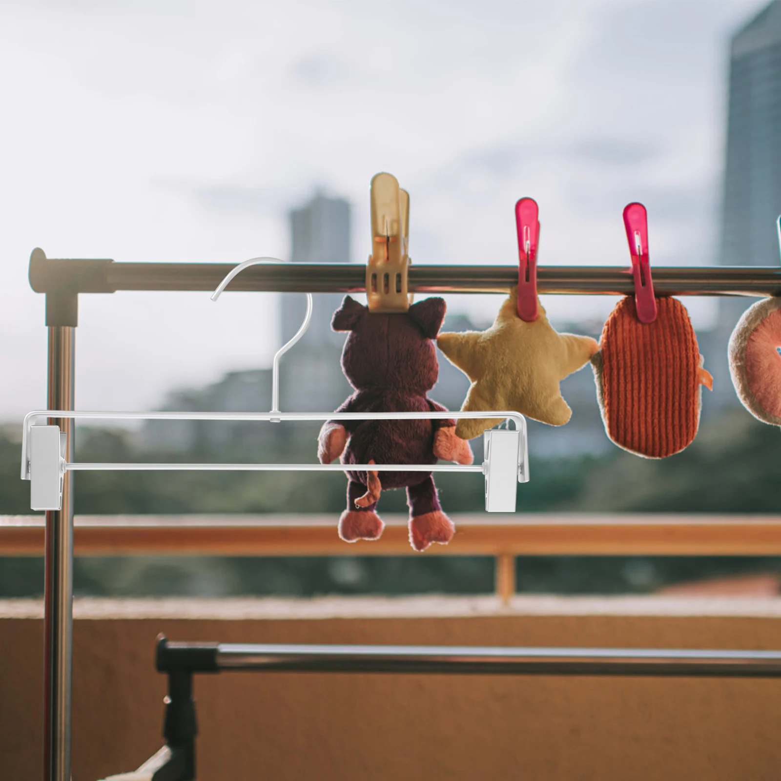 

Heavy Duty Aluminum Alloy Pants Hanger Golden Non Slip Clip Organizer Space Saving Trouser Jean Skirt Hangers Closet Storage