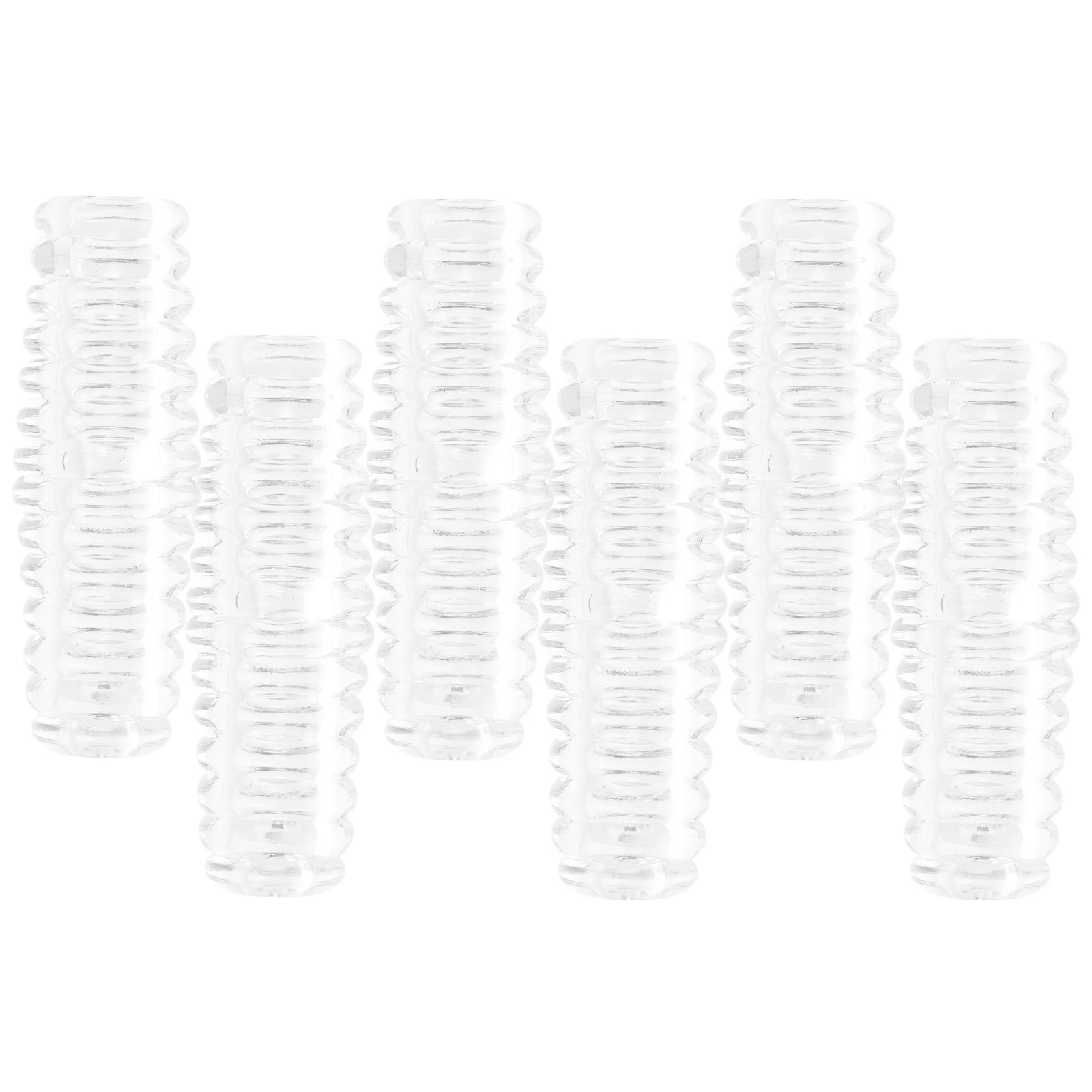 

6pcs Curtain Rod End Cover Clear Handle For Window Curtain Pole Caps Decorative Rods Ends Transparent Modern Design Home