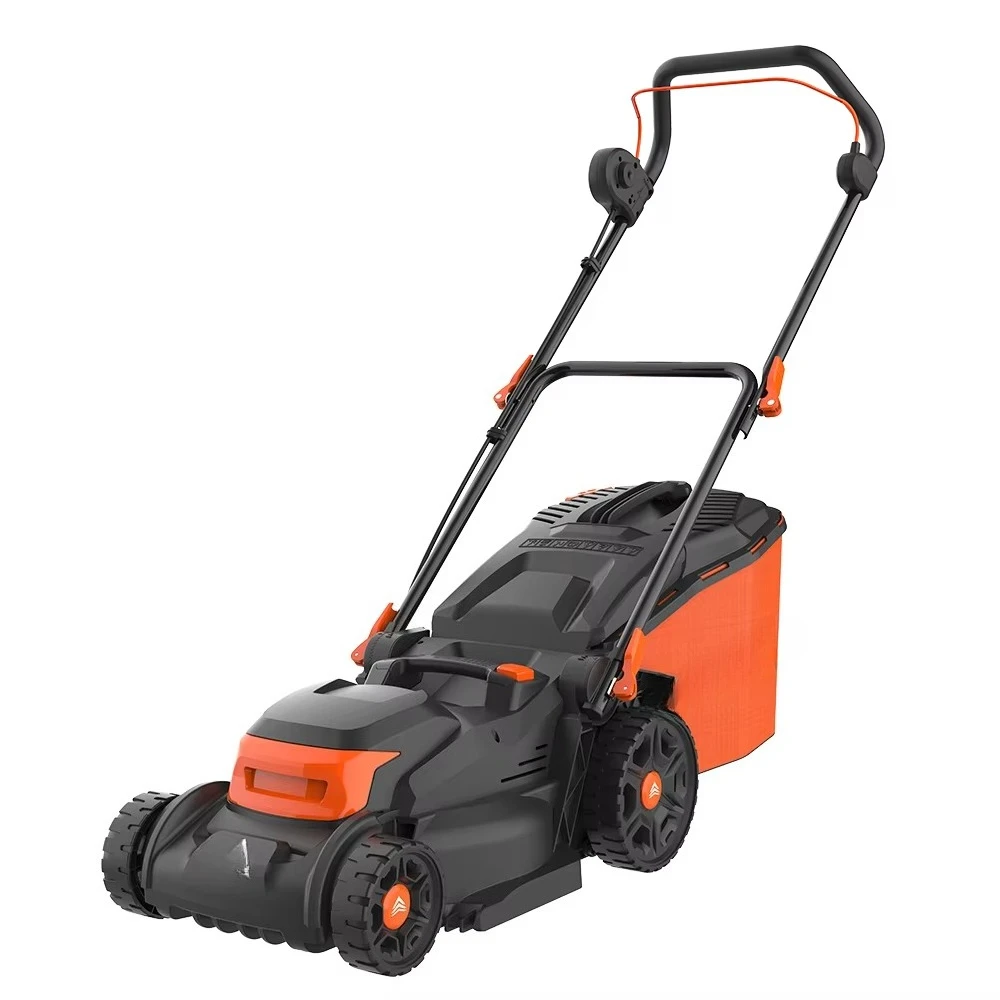 1600W Electric Lawn Mower 37cm, Central 6-Level 20-75mm, 40L Bag, Lightweight for Gardens - EM N37B