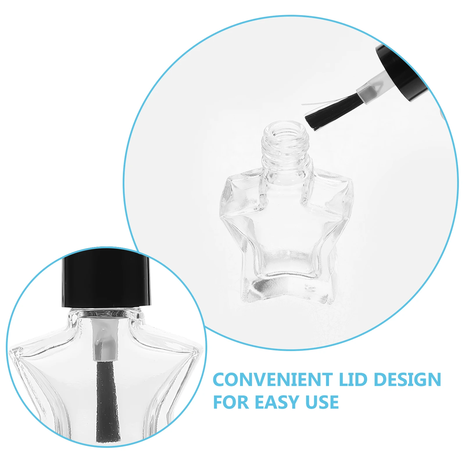 

12Pcs Nail Polish Bottles Refillable Leak-Proof Oblate Shaped Containers for DIY Color Mixing Portable Manicure Tool Set