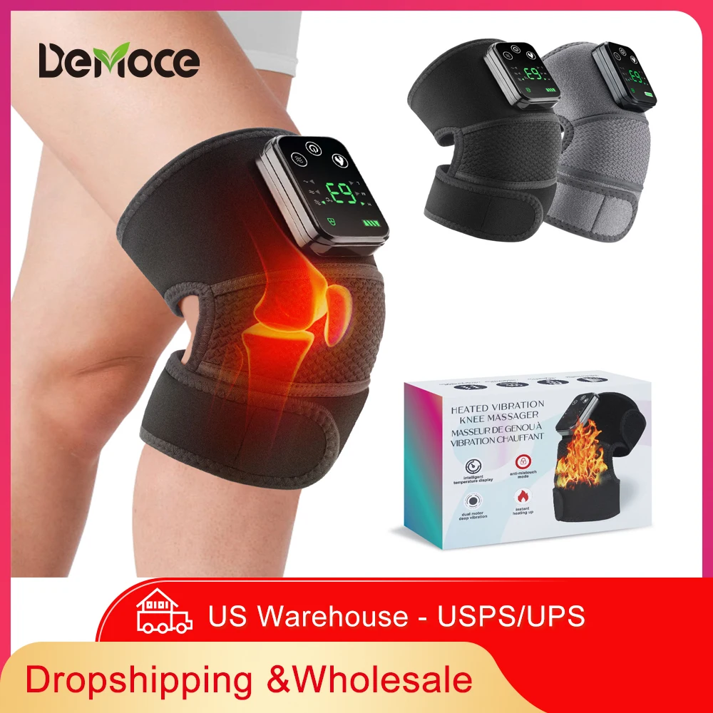 

3 in 1 Cordless Thermal Knee Pad Knee Shoulder Massager Vibration Leg Arm Joint Brace Muscle Relax Joint Brace Muscle Relaxation