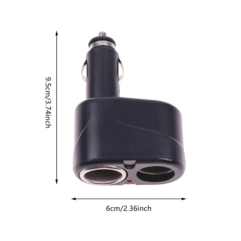 cigarette lighter charger splitter ELECTOP 1 to 3 Car Socket Adapter Power Port, 12V 24V Car Power Splitter 3-Way Plug Outlet Adapter, 12inch Cigarette Lighter Extension Cord Cable 16AWG with 15A The distance between the 2 12V splitters is 0.33 inches Dual Cigarette Lighter Splitter