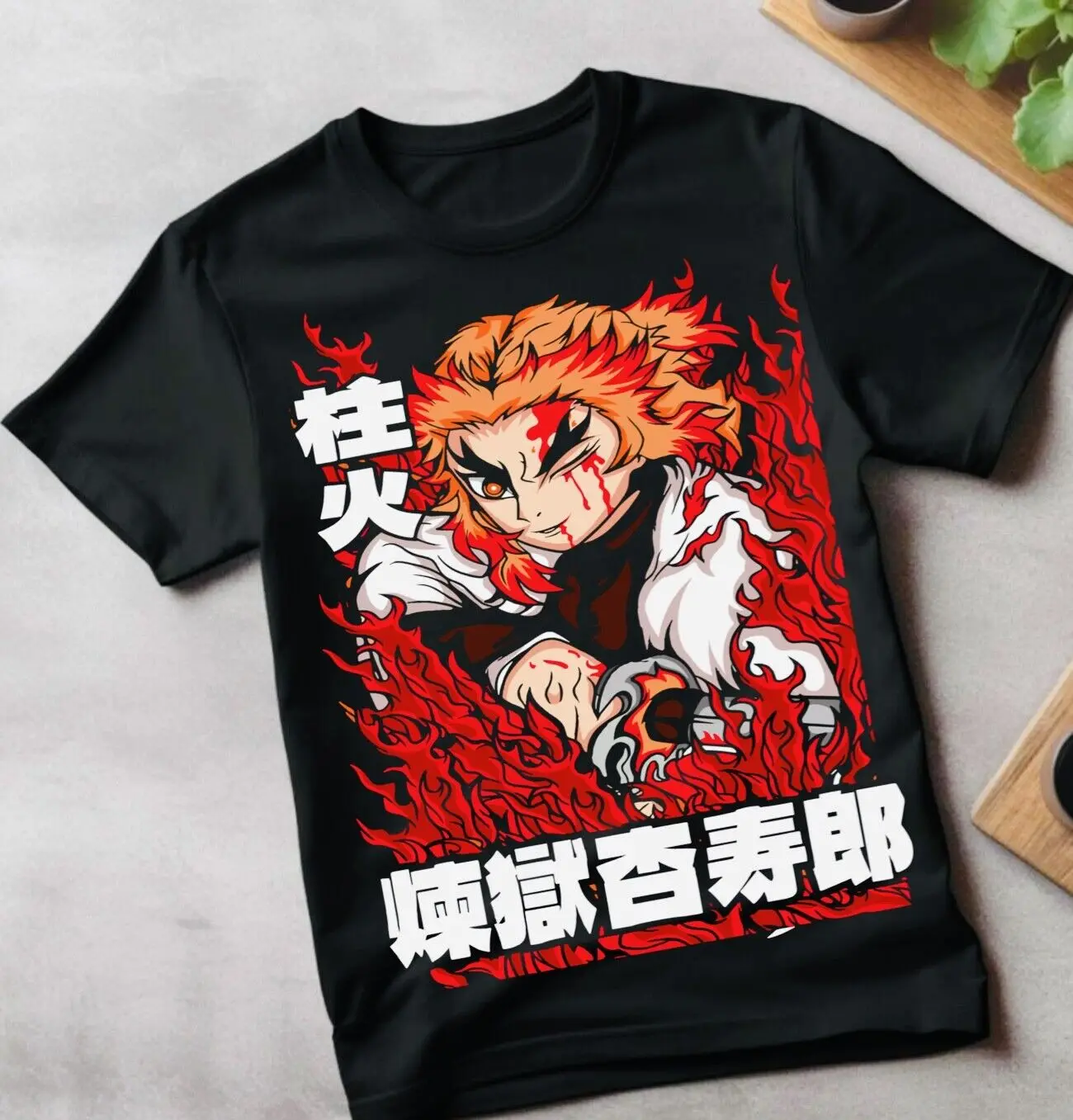 

SALE! Demon Slayer Kyojuro Rengoku Kimetsu no Yaiba T Shirt Size M_5XL