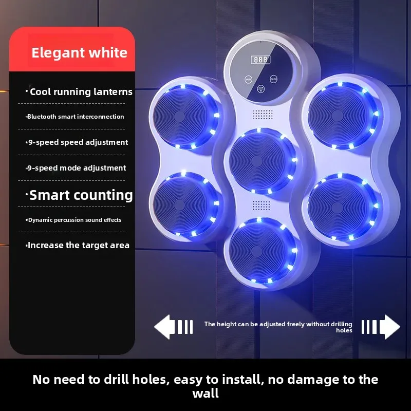 `Home Electronic Smart Music Boxing Wall Target, Reaction Training Device for Adult Indoor Decompression Fitness Punch Practice`