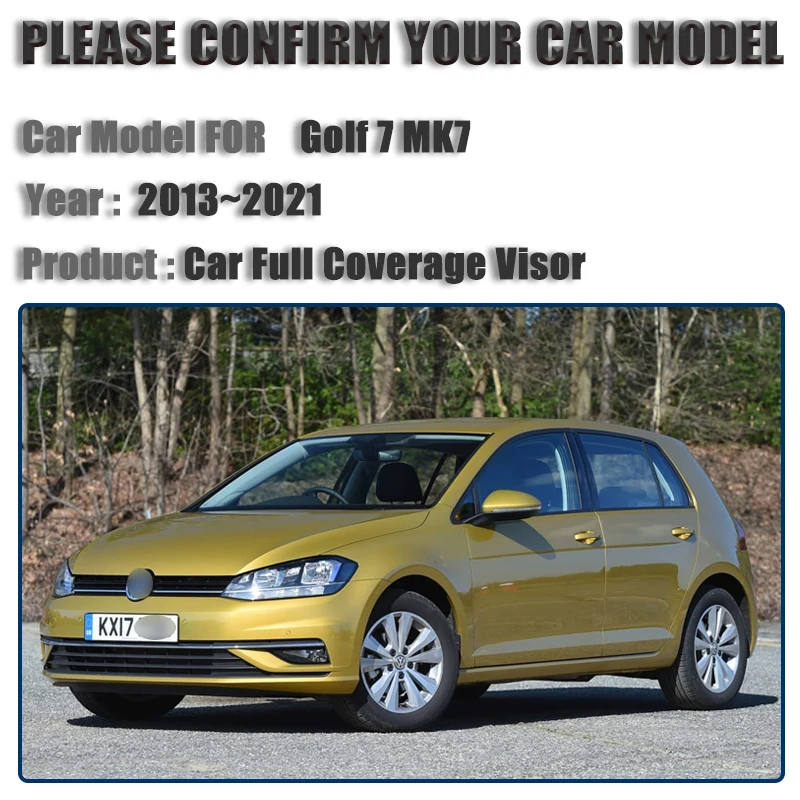 For Volkswagen VW Golf 7 Golf7 Mk7 Accessories 2013~2021 Car Sunshades Windshield Anti-UV Visor Blinds Cover Interior Auto Parts