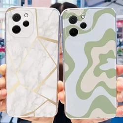 For Huawei Nova Y61 4G Case Luxury Marble Printed Silicone Soft TPU Phone Back Cover For NovaY61 2022 Y 61 Protector Bumper Capa