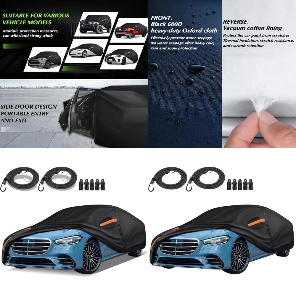 

16-Layer Premium Full Car Cover for 2006-2023 S Series, Heavy-Duty 600D Oxford Cloth, All-Season Protection Against Sun, Snow, R