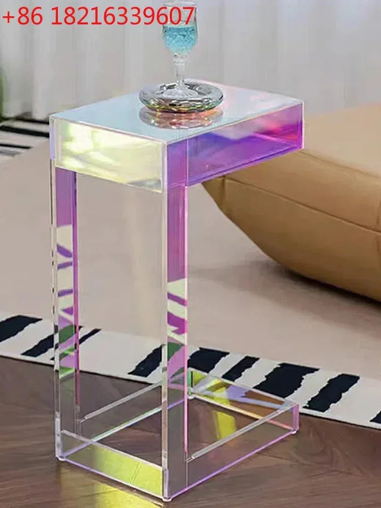 TAO Luxury Ins Style Colorful Acrylic With Drawers Side Table Creative Coffee Tea Small Table For Bedroom Living Household Bedsi