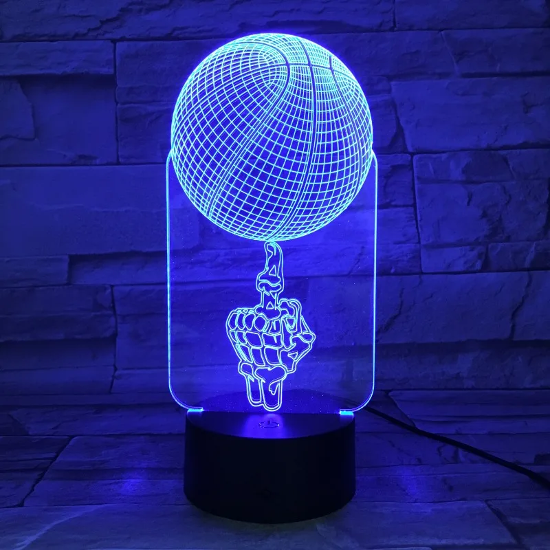 3D LED Basquete Luz, Super Star, Equipe Esportiva, Candeeiros de Mesa, Presente para o Natal, Casamentos, Aniversário, Decoração Do Quarto, 7 Cores, 16 Cores