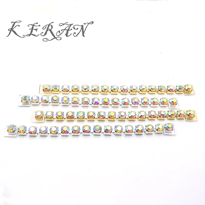 New 6Pcs 13 * 162MM Single Drainage Diamond Decorative Chain/Bikini Connection Buckle for Shoulder Strap Clothing Dress Accessor