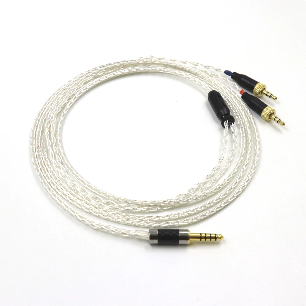 

New 4.4mm XLR 2.5mm 3.5mm Silver Plated 8 Core Earphone Cable For Sony MDR-Z1R MDR-Z7 MDR-Z7M2 With Screw To Fix