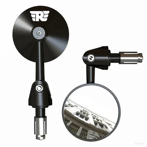 Imagen 2 del producto Para Royal Enfield Bullet/Meteor/Classic 350 500 Interceptor 650 CNC espejos de extremo de barra de motocicleta Retro manillar punta retrovisor