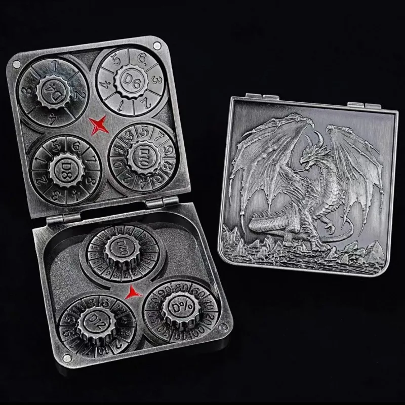 Metal Box Roulette Dice Fidget Spinner Roller Rotor Hand Spinning Top Tip EDC Relieve Stress Relief Pocket Toy Men Anti Anxiety