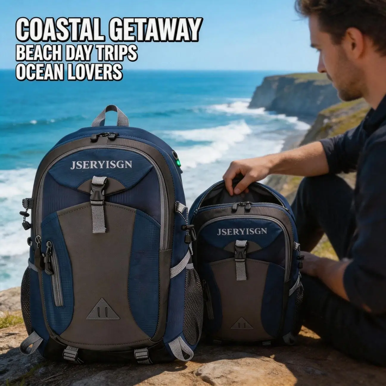 New Simple Backpack Daily Commute Outdoor Travel With Laptop Compartment Adjustable Strap