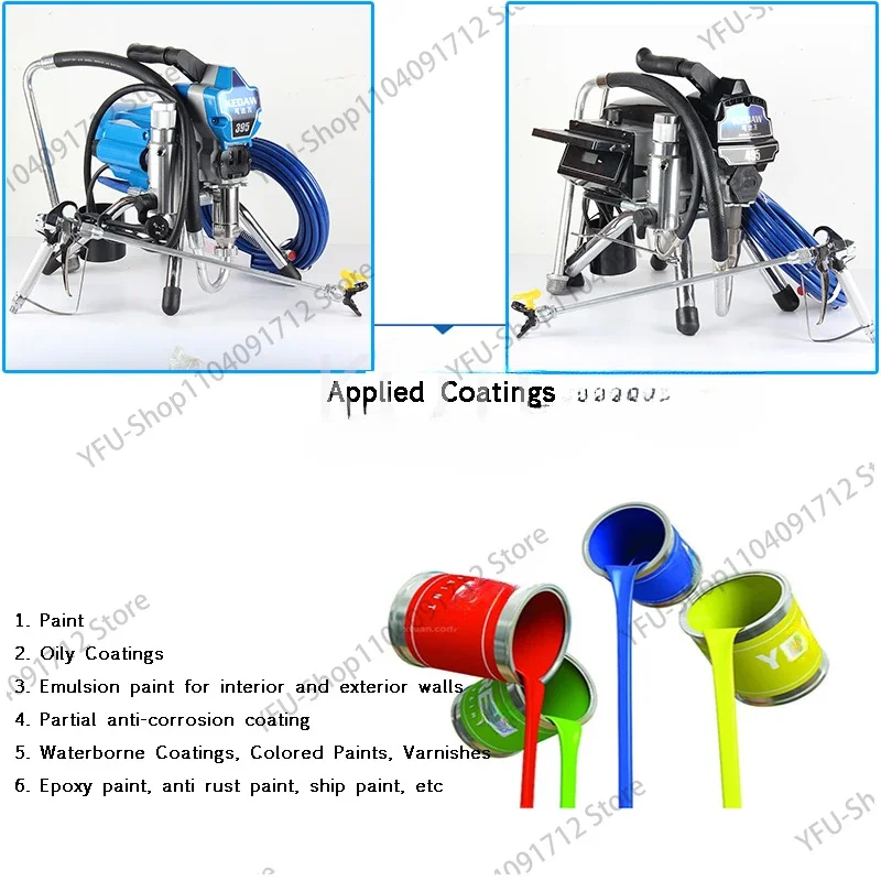 3000W 3.0L Professional airless spraying machine 495 Professional Airless Spray Gun Airless Paint Sprayer painting machine tool