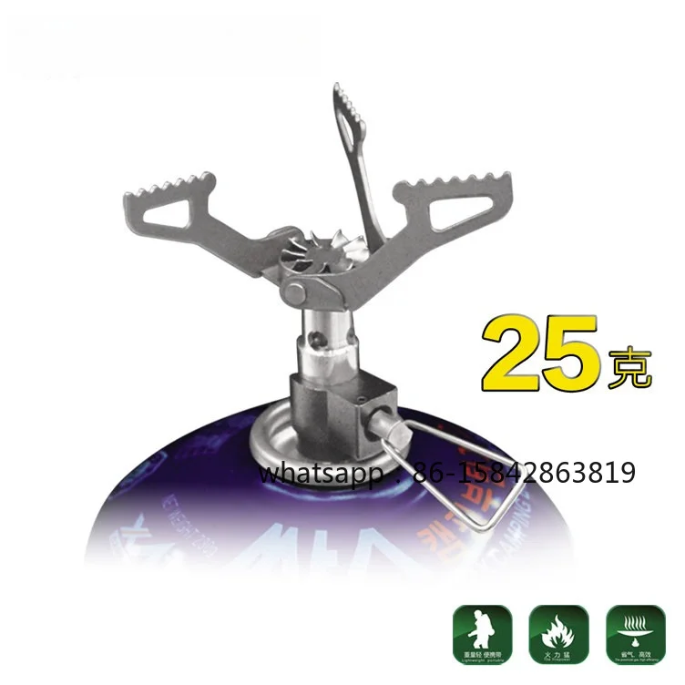 3000T Portable Titanium Burner, Outdoor Camping Picnic Windproof Stove, Gas Stove