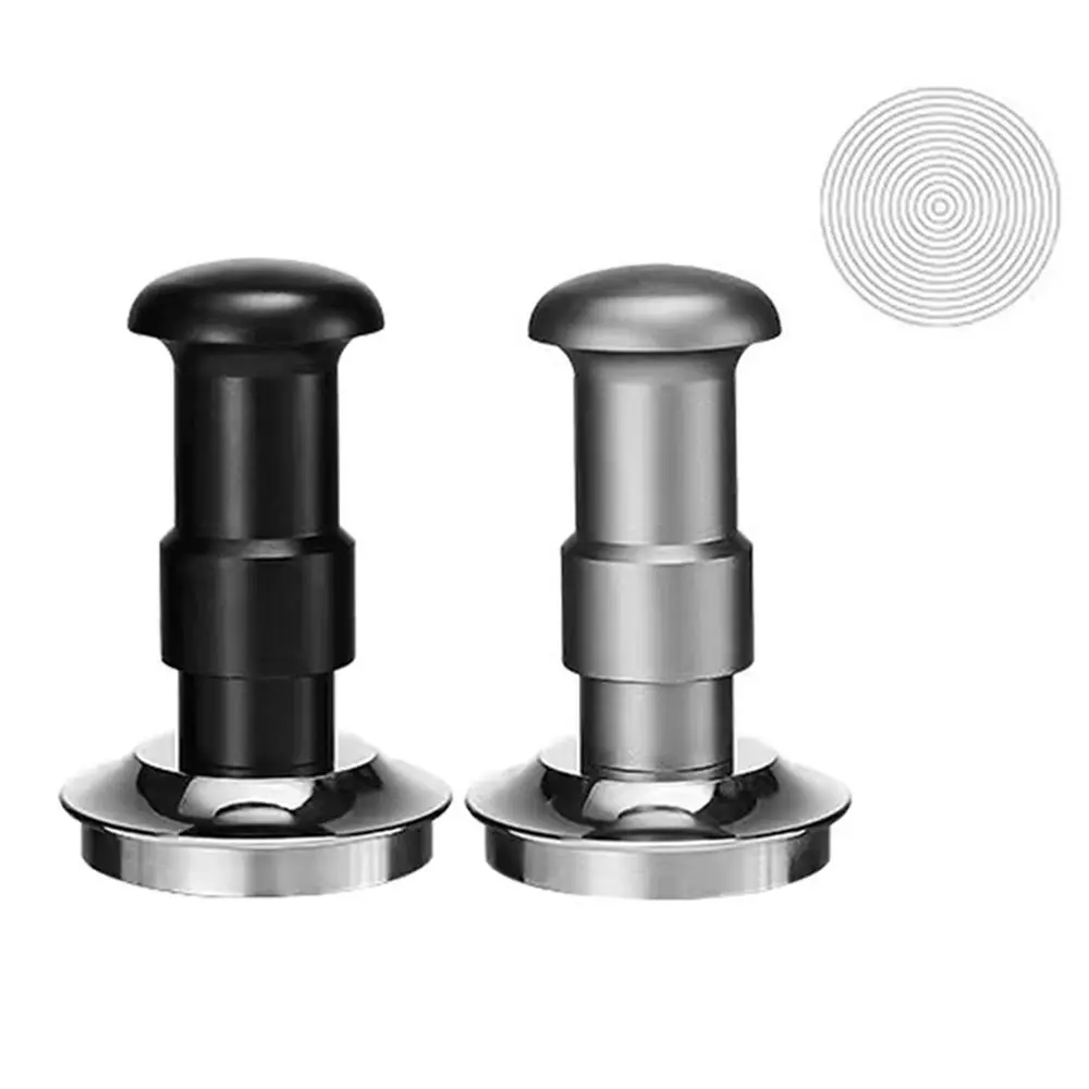 51/53/58mm Coffee Tamper Constant Pressure Fixed Force Double Spring Tamper Save Effort Spring Loaded Coffee Leveler Home