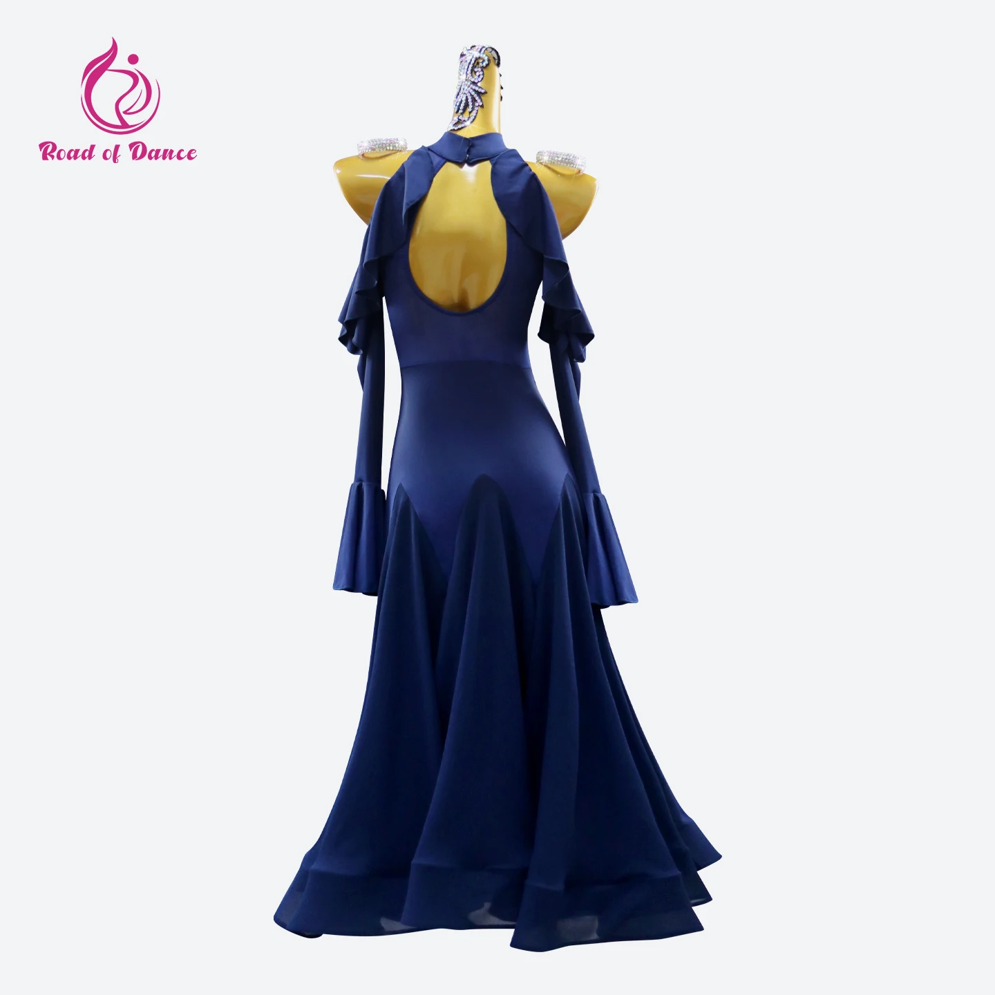 Modern Dance Stadium Dress Long Sleeve Clothing Standard Waltz Stage Suit Female Costume Girls 2025 Womens Wedding Party Outfits