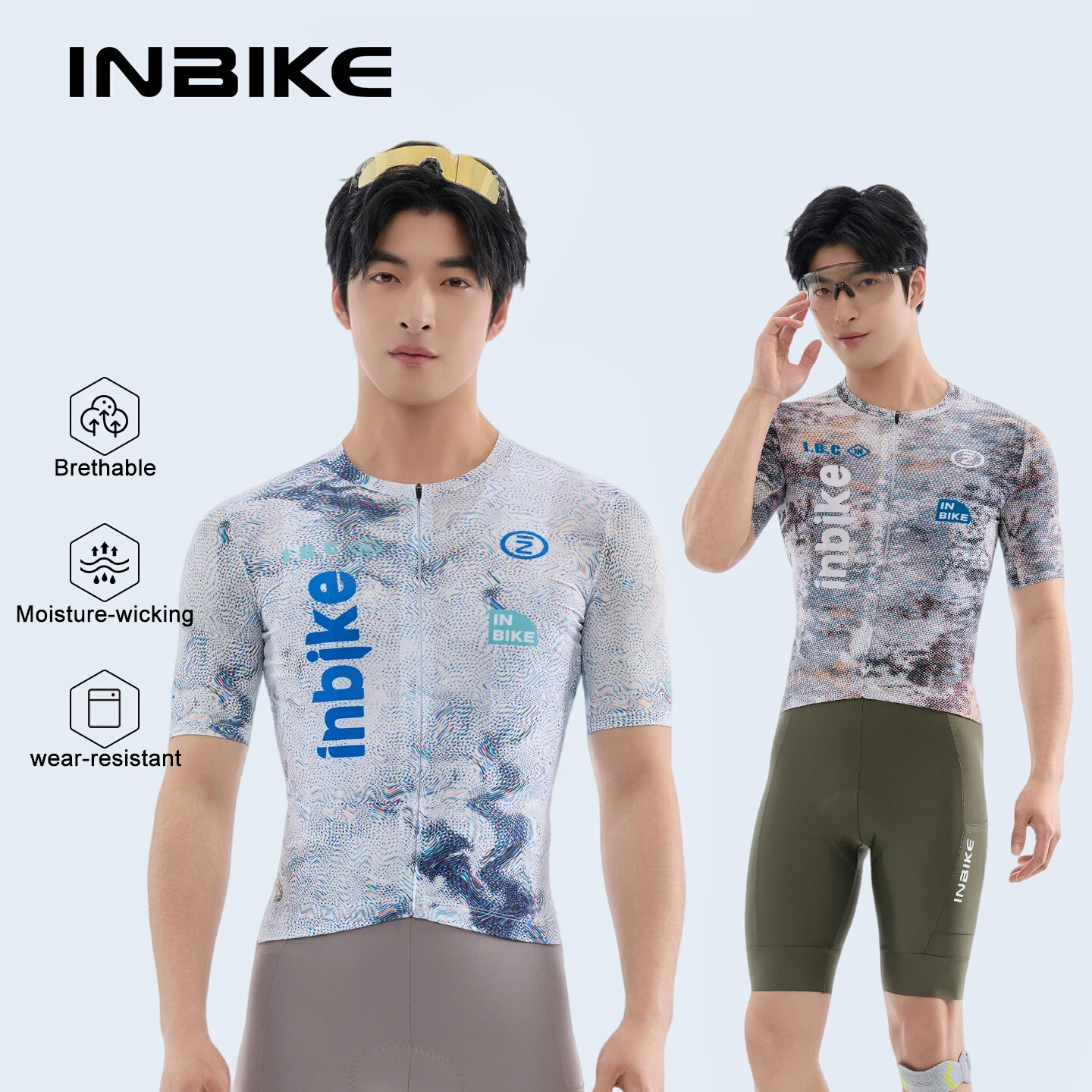 

INBIKE 2026 New Men's Cycling Short-Sleeve Jersey Heat Transfer High Reflective Multi-Pocket Stretch Moisture-Wicking Breathable