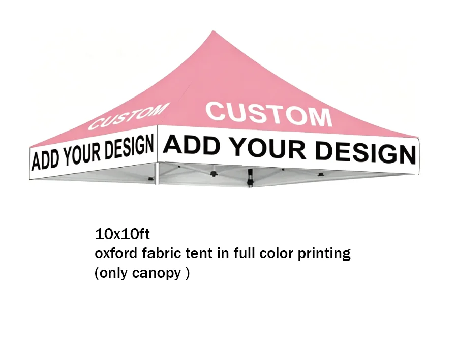 Exhibition Custom Canopy Tent Top 10x10 FT Pop Up Tent Top Cover Replacement For Business Advertising  No Frame