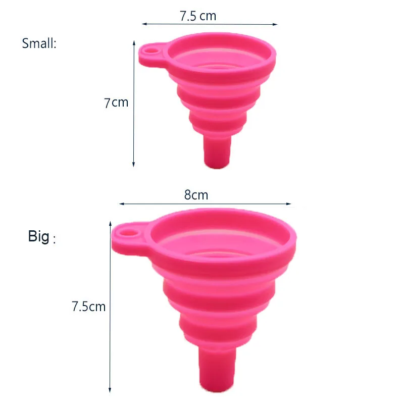 Foldable Funnel Silicone Collapsible Portable Funnels for Fuel Hopper Beer Oil Kitchen Accessories Tools Free Shipping Items