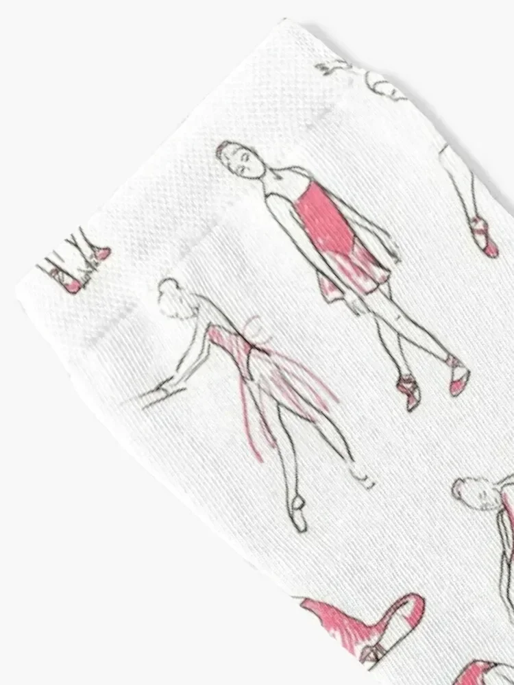 ballerina standing in a pose seamless pattern Socks shoes Thermal man winter aesthetic funny gift Socks Woman Men's