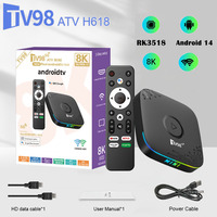 TV98 ATV MINI Smart TV Box Android14 RK3518 1080P HD TV box 2.4/5G WiFi TV Receiver for Google YouTube Netflix Media Player