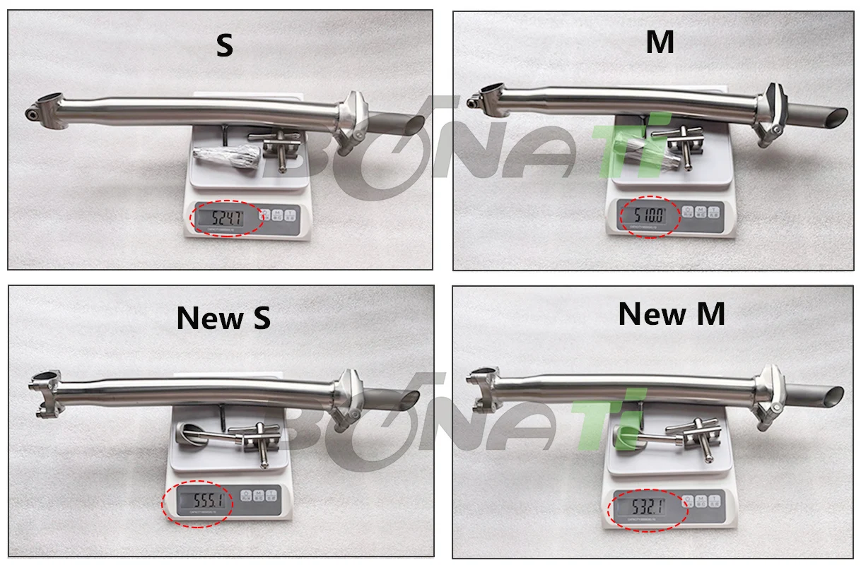 Ultra Strong Titanium Folding Bike Handlebar, New S Head Stem,