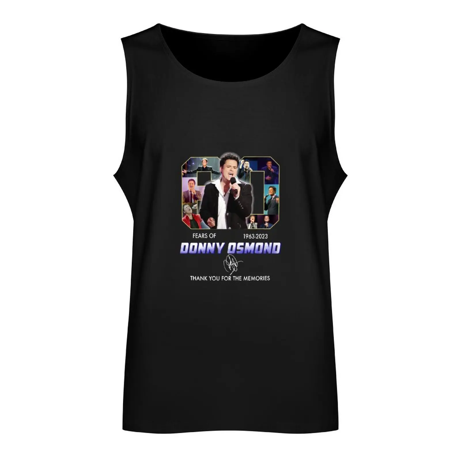 60 Years Of 1963-2023 Donny Osmond Thank You For The Memories Signature Tank Top Muscle fit Sportswear for men