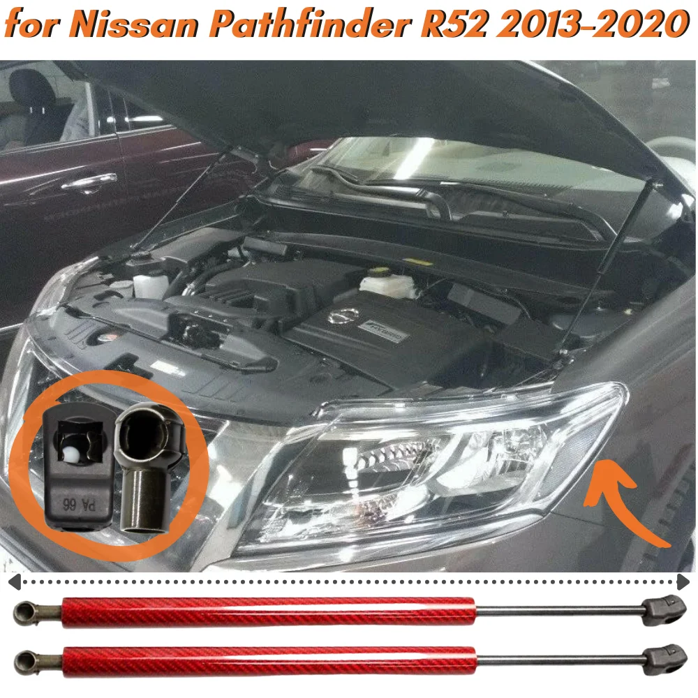 

Qty(2) Hood Struts for Nissan Pathfinder R52 2013-2020 Front Bonnet Gas Springs Lift Supports Shock Absorbers Bars Dampers Rods