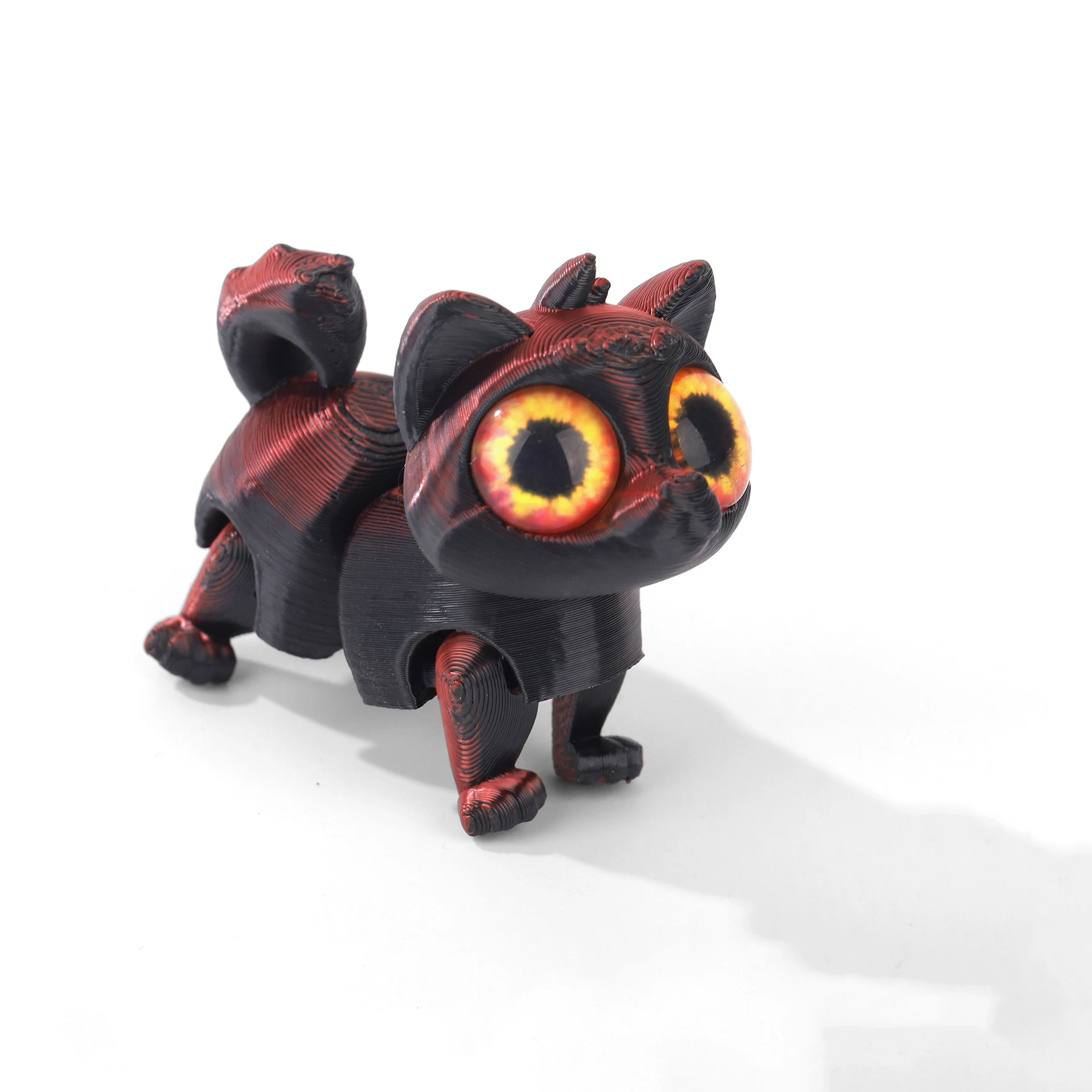 Figure di cani stampate in 3D Giocattoli animali Simulazione mobile multi-giunto Occhi Agitarsi Giocattolo Ornamento per la casa Accessori Decorazioni da scrivania Regalo per bambini