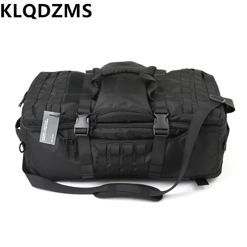 KLQDZMS Oxford Cloth Motorcycle Backpack Motorcycle Riding Bag High Quality Unisex Dual Shoulder Handheld Integrated Backpack