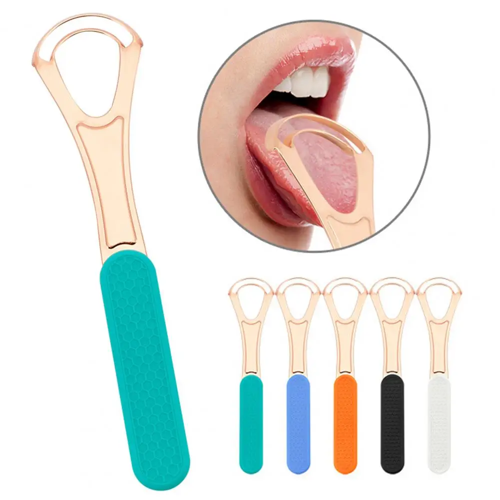 Stainless Steel Double Layer Tongue Cleaner Scraper Set for Thorough Oral Hygiene Double Layer Tongue Cleaning Brush with Handle