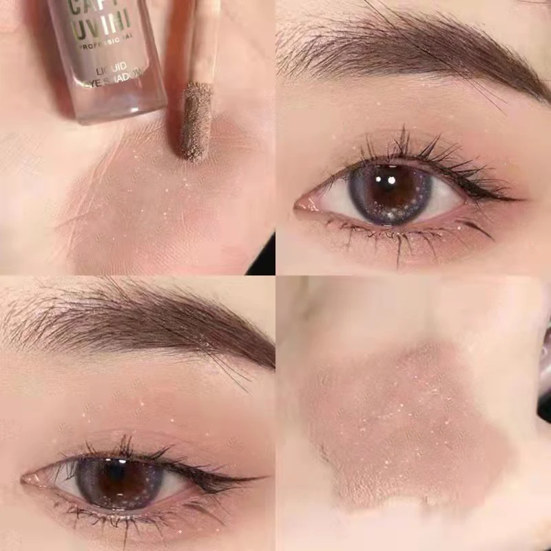 輪郭ブラッシュ顔料ファインシマーマットナチュラルチークミルクコーヒーシャドウクリームアイメイクブラウングリッターリキッドアイシャドウスティック