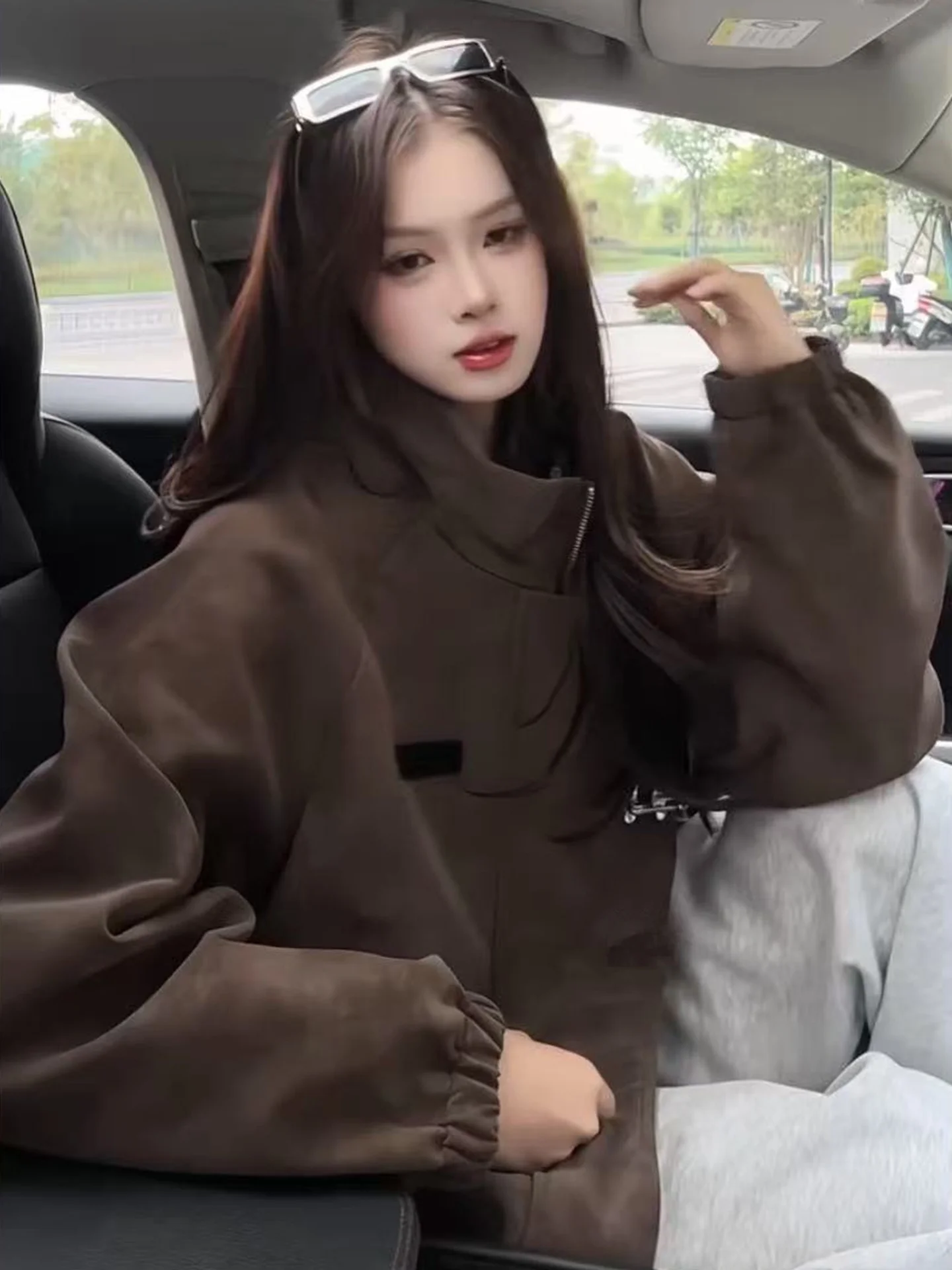 

Китайский Sle, мужская окрашенная куртка с воротником-стойкой, металлическое синее водонепроницаемое винтажное рабочее пальто из искусственной кожи, свободный крой, длинный све