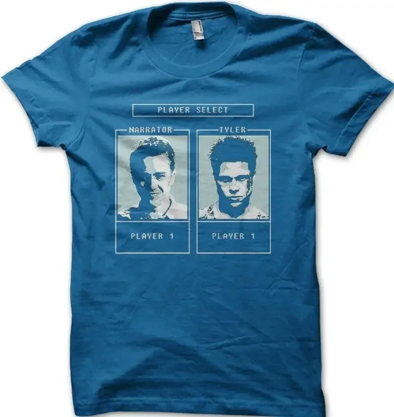 Fight Club Tyler Durden Character Selection Game T-Shirt New Summer Style Funny Novelty Hip Hop RockM En Soccer T Shirts